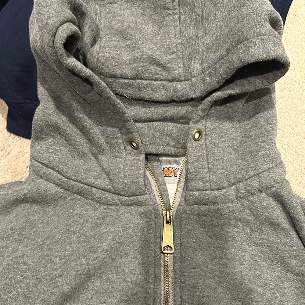 “Work ready” grey hoodie